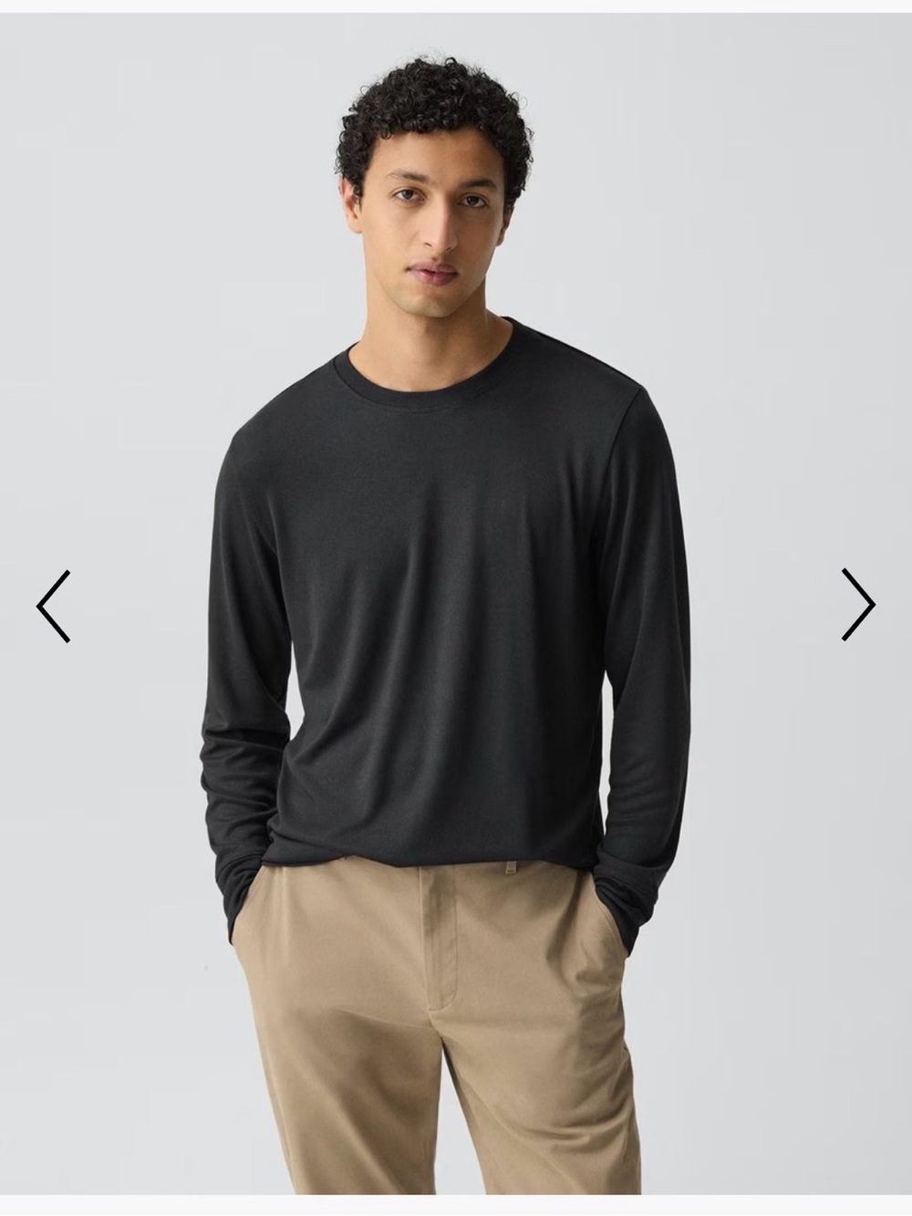 Theory Essential Long-Sleeve Tee in Anemone Modal Jersey
